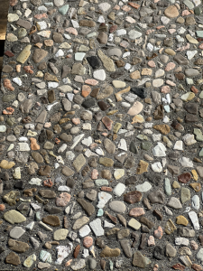 Rainbow mix exposed aggregate