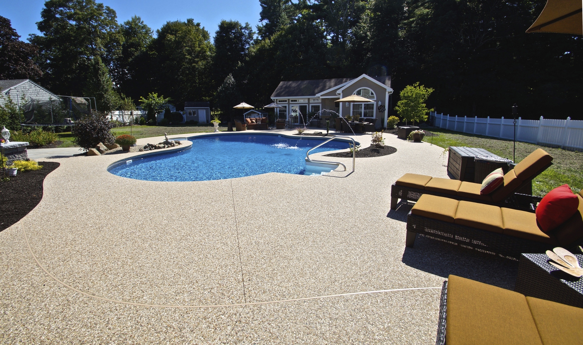 Exposed Aggregate Pool Patio, Haverhill Massachusetts