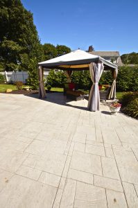 Stamped concrete patio