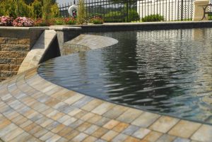 Infinity pool hardscape design