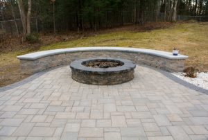 Outdoor seating area with firepit