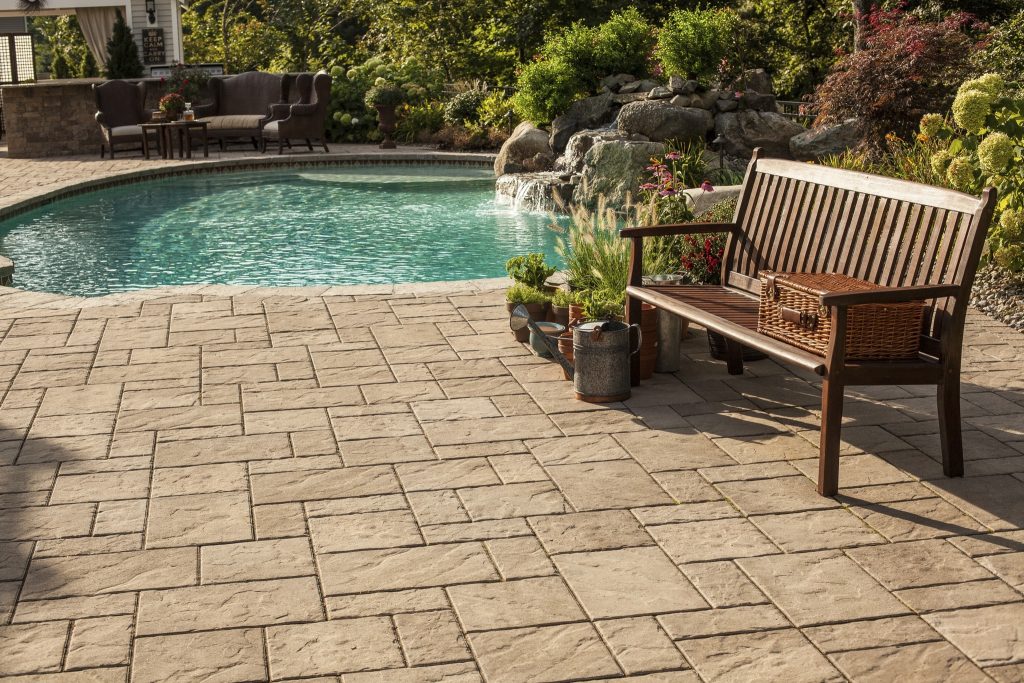 Backyard seating area