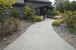 Exposed aggregate walkway