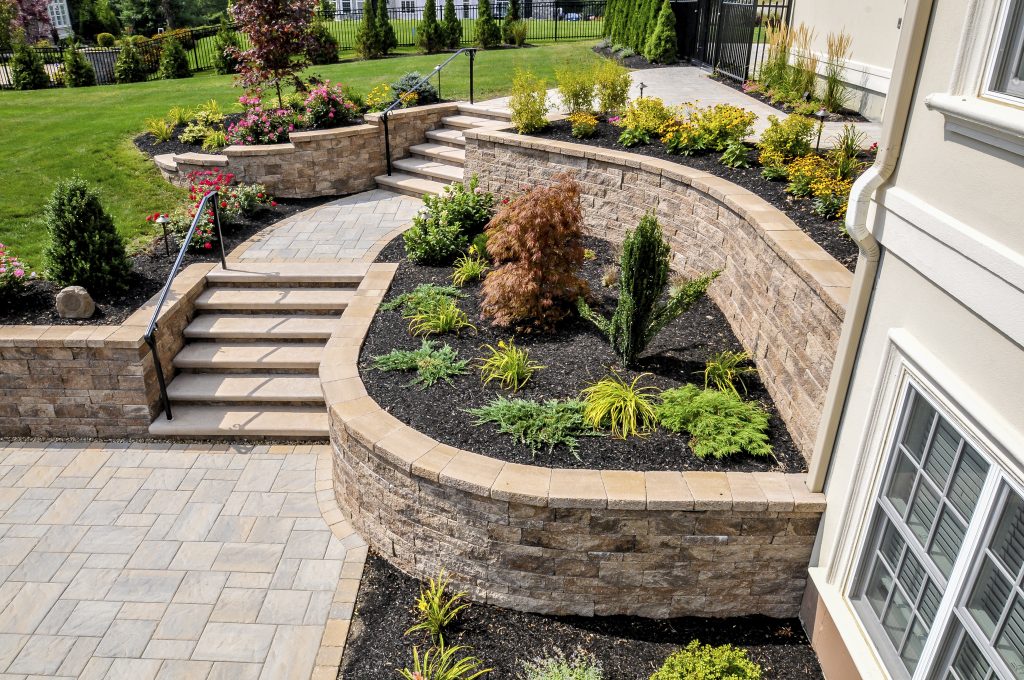 Flower bed hardscape design