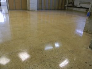 Dyed polished concrete