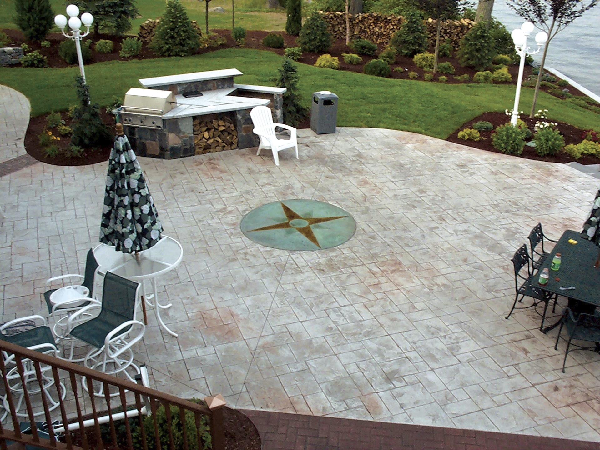 Stamped concrete patio