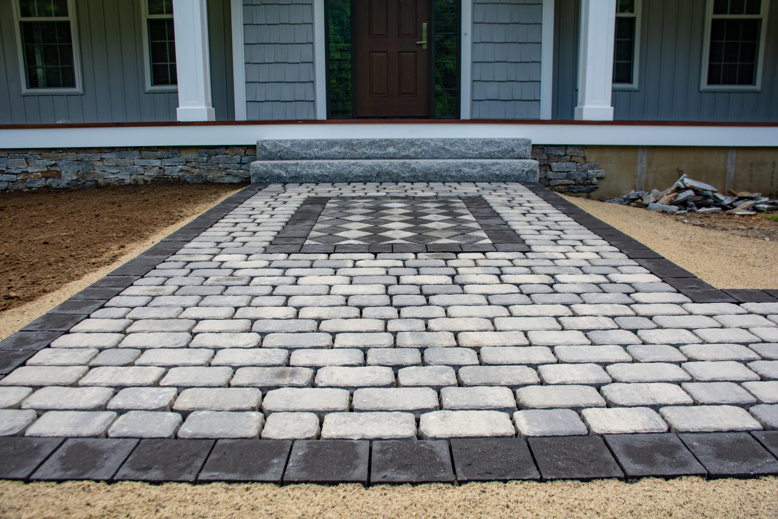 Brick paver walkway