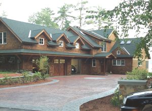 Stamped concrete driveway