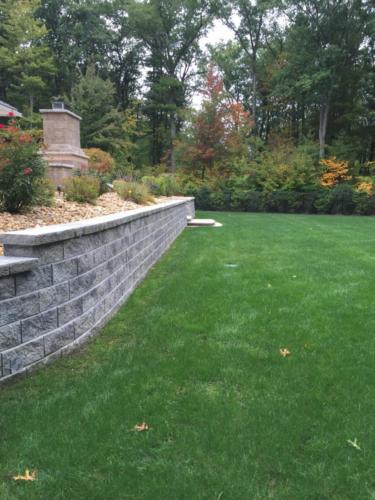 Techo Bloc retaining wall