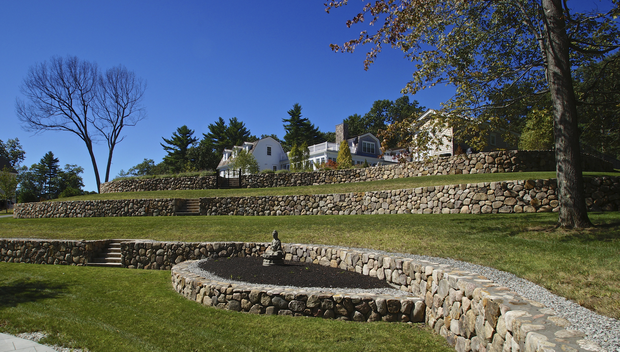 Natural Stone Retaining Wall