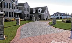 Brick and paver driveway