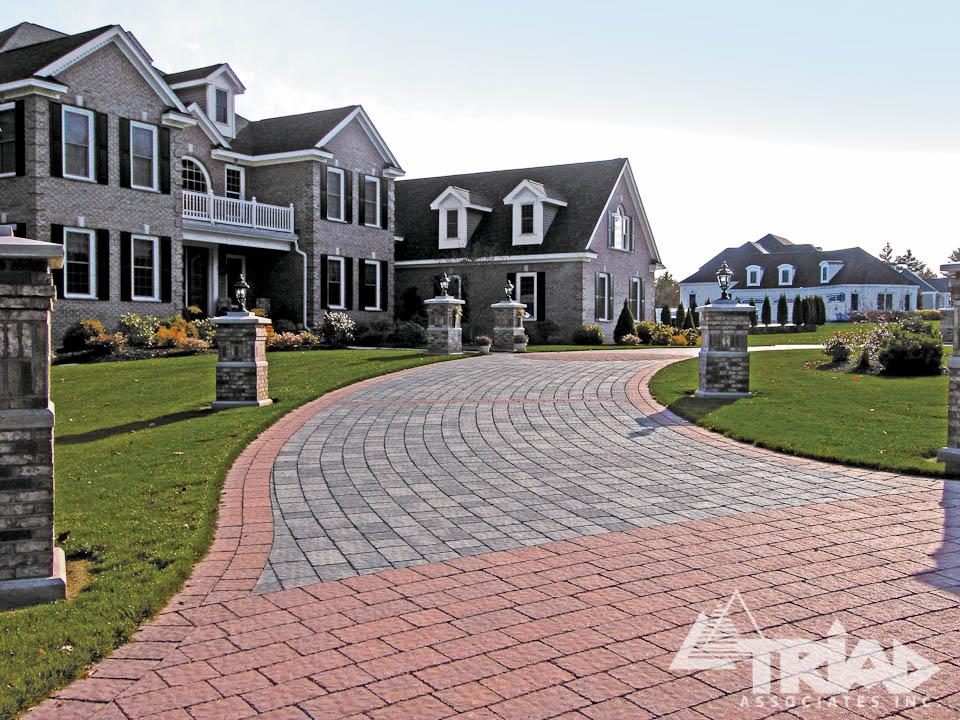 Brick and paver driveway