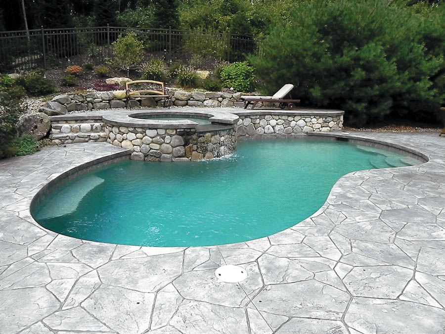 Beautiful Swimming Pool Patios, Concrete Around Pool Ideas