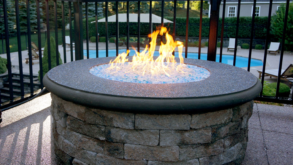 Patio With A Fire Pit By Triad, How To Build A Propane Fire Pit With Pavers