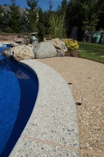 Exposed Aggregate Pool Patio