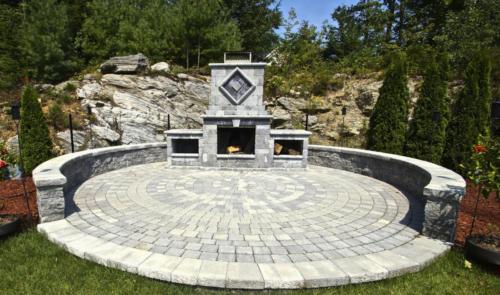 Outdoor Living Stove with Seating