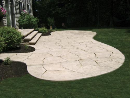 Stamped Concrete Walkway