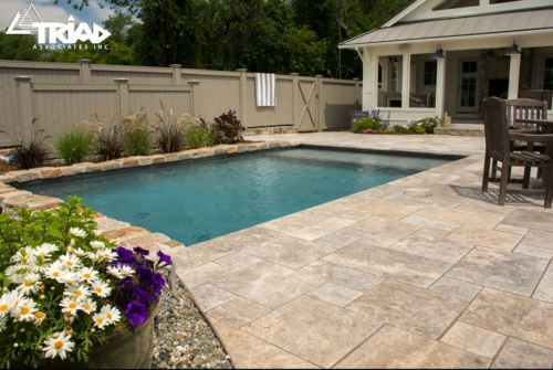 Natural Stone Pool Patio