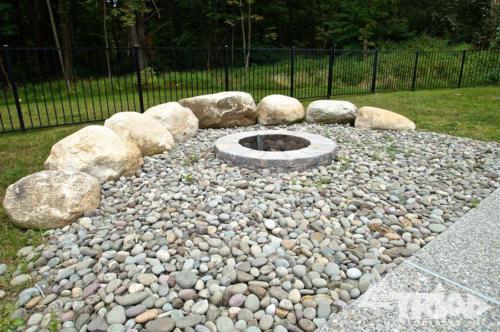 Fire Pit with Natural Stone