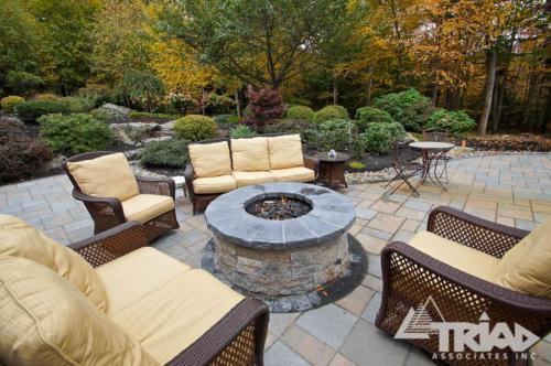 Stone Patio with Fire Pit
