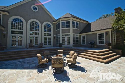 Paver Patio with Fire Pit and Seating Area