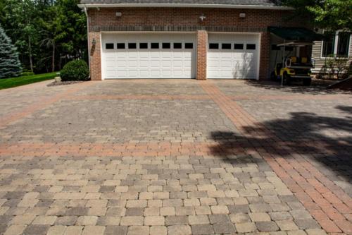 Paver driveway multi color