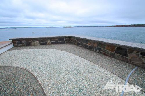 Retaining Wall by the Ocean
