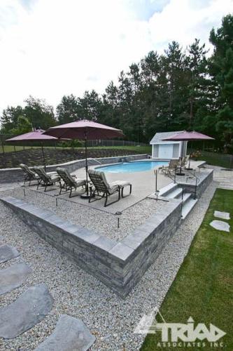 Pool area Retaining Wall