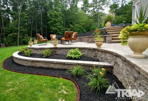 Retaining Wall with Flowers