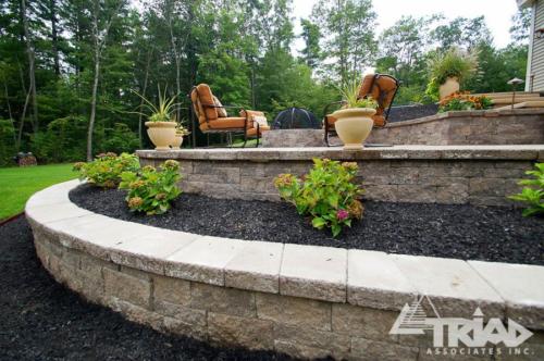 Retaining Wall with Flowers