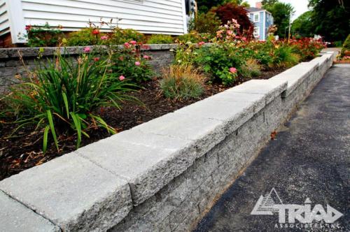 Retaining Wall with Flowers