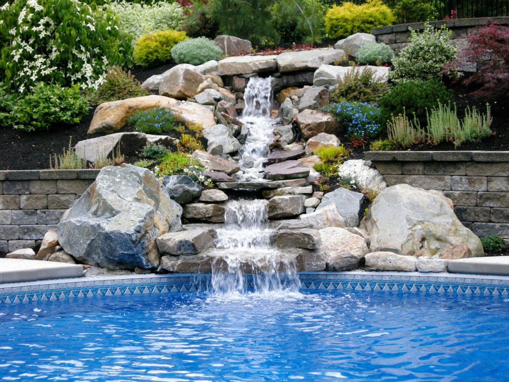 Natural Stone Waterfalls by Triad Associates | Triad Associates