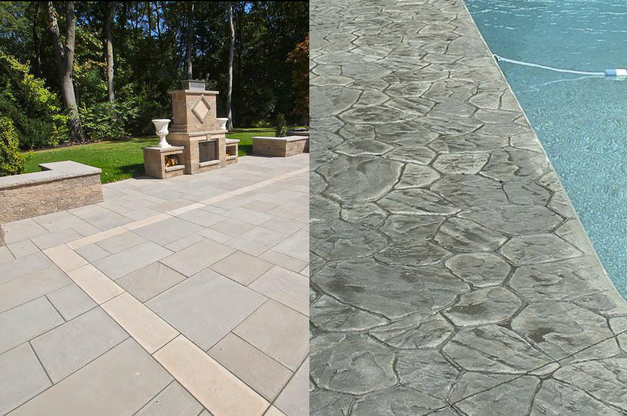 Stamped Concrete Vs Pavers - Flagstone Patio Cost Vs Stamped Concrete